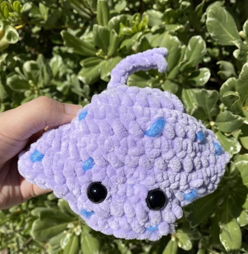 Adorable Soft Crochet Stingray Plushie Made To Order