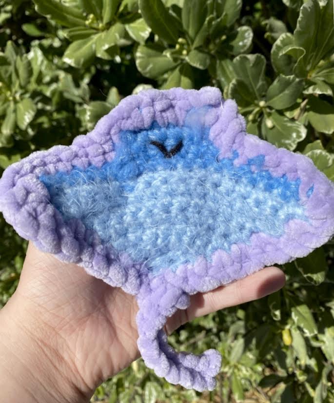 Adorable Soft Crochet Stingray Plushie / Made To Order